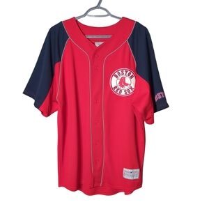 Boston Red Sox MLB Stitched Baseball Jersey (Pedroia) L  Red Genuine Merchandise